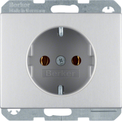 GNIAZDO SCHUKO KOMPLETNE SAMOZACISKI ALUMINIUM K.5 - HAGER - 47157003