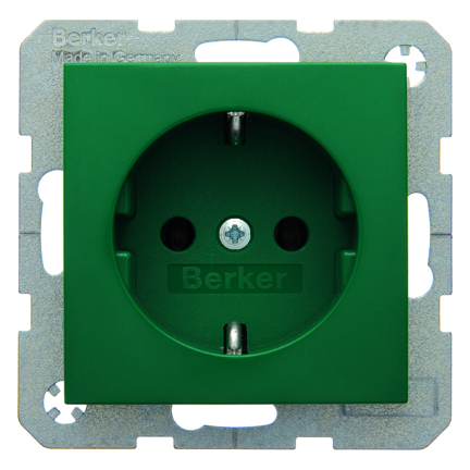 GNIAZDO SCHUKO ZIELONY POŁYSK S.1/B.3/B.7  - HAGER - 41438913