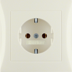 GNIAZDO SCHUKO KOMPLET KREMOWY POŁYSK S.1 - HAGER - 47428982