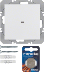 PRZYCISK POJEDYNCZY PŁASKI QUICKLINK BIAŁY MAT S.1/B.3/B.7 KNX RF - HAGER - 85655288