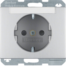 GNIAZDO SCHUKO Z POLEM OPISOWYM ALU K.5 - HAGER - 47387003