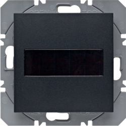 PRZYCISK POJEDYNCZY PŁASKI Z BATERIĄ SŁONECZNĄ ANTRACYT MAT S.1/B.3/B.7 KNX RF  - HAGER - 85655185