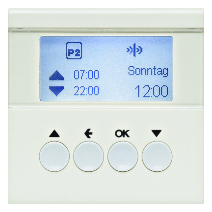 ŻALUZJOWY ŁĄCZNIK CZASOWY Z WYŚWIETLACZEM KREM POŁYSK S.1 - HAGER - 85741182