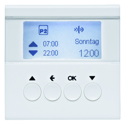 ŻALUZJOWY ŁĄCZNIK CZASOWY Z WYŚWIETLACZEM BIAŁY POŁYSK S.1/B.3/B.7 - HAGER - 85741189