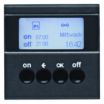 ŁĄCZNIK CZASOWY QUICKLINK ANTRACYT MAT S.1/B.3/B.7KNX RF  - HAGER - 85745285