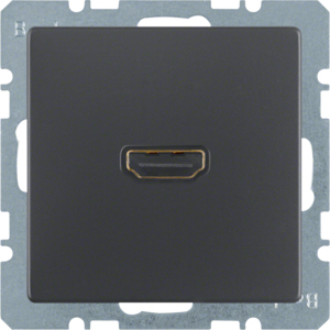 GNIAZDO HDMI ANTRACYT AKSAMIT Q.1/Q.3 - HAGER - 3315426086