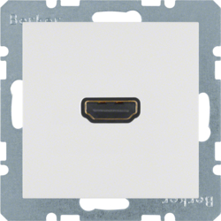 GNIAZDO HDMI Z PRZYŁĄCZEM 90° BIAŁY MAT S.1/B.3/B.7  - HAGER - 3315431909