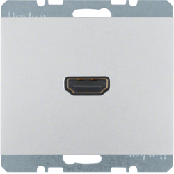 GNIAZDO HDMI Z PRZYŁĄCZEM 90° ALU K.5  - HAGER - 3315437003