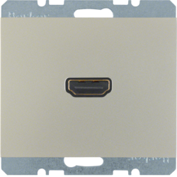 GNIAZDO HDMI Z PRZYŁĄCZEM 90° STAL SZLACHETNA LAKIEROWANY K.5 - HAGER - 3315437004