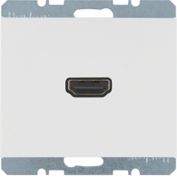 GNIAZDO HDMI Z PRZYŁĄCZEM 90° BIAŁY POŁYSK K.1 - HAGER - 3315437009