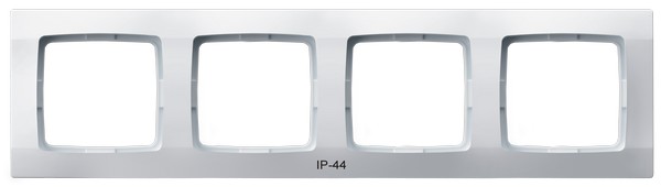 RAMKA POCZWÓRNA DO ŁĄCZNIKÓW IP44 BIAŁY KARO - OSPEL - RH-4S/00