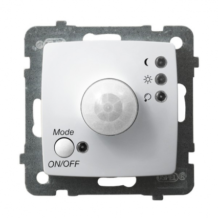 ELEKTRONICZNY CZUJNIK RUCHU BEZ RAMKI BIAŁY KARO - OSPEL - ŁP-16S/m/00