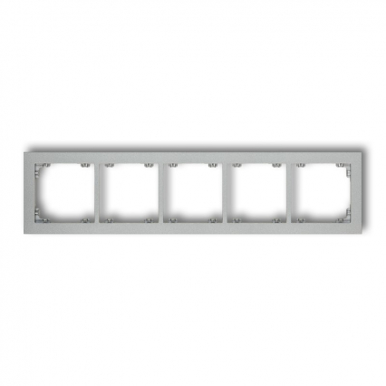 Ramka uniwersalna pięciokrotna srebrny metalik - KARLIK - 7DR-5