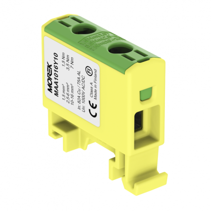 OTL16  żółto-zielony 1xAl/Cu 1,5-16mm2 1000V AC/1500V DC Zacisk uniwersalny - MOREK - MAA1016Y10