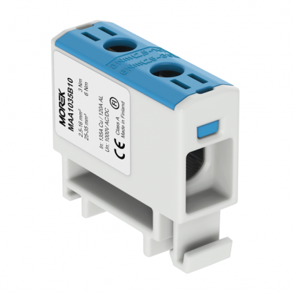OTL35 niebieski 1xAl/Cu 2,5-35mm2 1000V AC/1500V DC Zacisk uniwersalny - MOREK - MAA1035B10