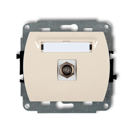 TREND; Mechanizm gniazda antenowego pojedynczego typu F (SAT); beż - KARLIK - 1GF-1