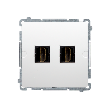 Gniazdo HDMI podwójne (moduł); biały - KONTAKT SIMON - BMGHDMI2.01/11