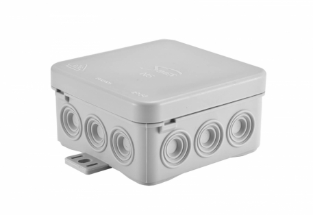 PUSZKA NATYNK 75X75X40MM Z DŁAWICĄ ZINTEGROWANĄ SAMOZATRZASKOWA IP54 SZARY FASTBOX N5 - SIMET - 83005002