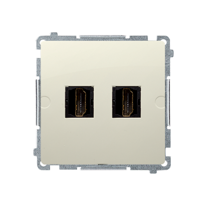 Gniazdo HDMI podwójne (moduł); beż - KONTAKT SIMON - BMGHDMI2.01/12