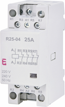 STYCZNIK MODUŁOWY 25A 4 STYKI ROZWIERNE (2 MOD. 4 BIEG.) R 25-04 230V - ETI - 002462350