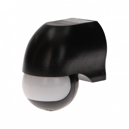 CZUJNIK RUCHU PIR 180° IP44, 1200W, CZARNY - ORNO - OR-CR-204/B