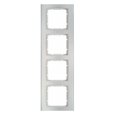 RAMKA POCZWÓRNA ALUMINIOWA BIAŁY B.3 - HAGER - 10143904