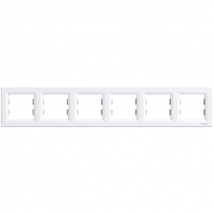 RAMKA SZEŚCIOKROTNA POZIOMA BIAŁY ASFORA - SCHNEIDER ELECTRIC - EPH5800621