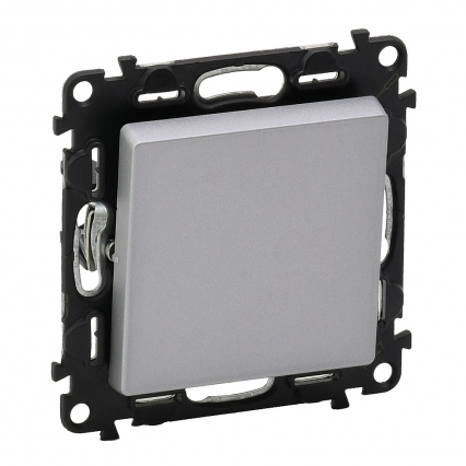 ŁĄCZNIK SCHODOWY POJEDYNCZY ZACISKI AUTOMATYCZNE 10AX 250V ALUMINIUM VALENA LIFE - LEGRAND - 752306