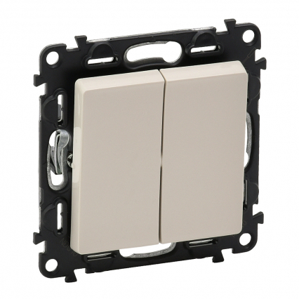 PRZYCISK PODWÓJNY PRZEŁĄCZY NO/NC KREMOWY6 A - 250 V~ VALENA LIFE - LEGRAND - 752218