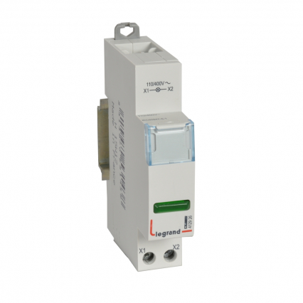 LAMPKA MODUŁOWA LED POJEDYNCZA ZASILANIE 110-400V AC ZIELONY - LEGRAND - 412926