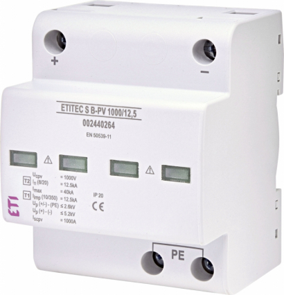 OGRANICZNIK PRZEPIĘĆ DC T1 (B) - DO SYSTEMÓW PV ETITEC S B-PV 1000/12,5 - ETI - 002440264
