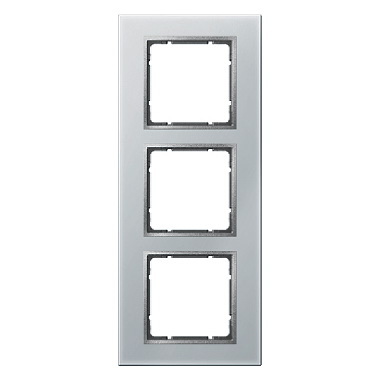 RAMKA POTRÓJNA SZKLANA ALUMINIOWY B.7 - HAGER - 10136414