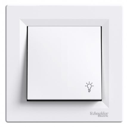 PRZYCISK ŚWIATŁO ZACISKI ŚRUBOWE 10AX 250V AC BIAŁY ASFORA - SCHNEIDER ELECTRIC - EPH0900121
