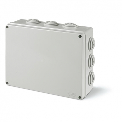 PUSZKA NATYNK 190X140X70MM Z DŁAWNICAMI IP55 SZARY SCABOX - SCAME - 685.007