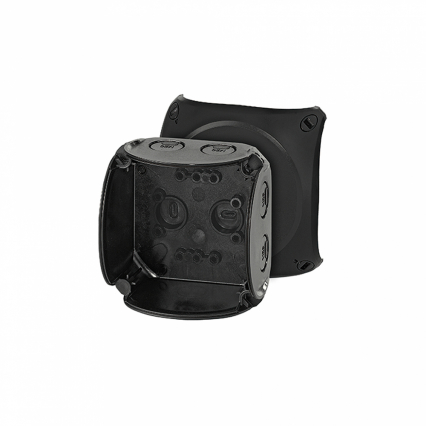 PUSZKA NATYNK 93X93X62 IP66 IP67 CZARNY BEZ ZACISKÓW KF 0200 B - HENSEL - 62000042