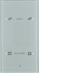 SENSOR SZKLANY DOTYKOWY PODWÓJNY KONFIGUROWALNY SZKŁO ALU TS - HAGER - 75142134