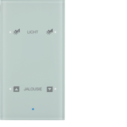 SENSOR SZKLANY DOTYKOWY PODWÓJNY KONFIGUROWALNY SZKŁO BIAŁE TS  - HAGER - 75142930