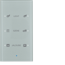 SENSOR SZKLANY DOTYKOWY POTRÓJNY KONFIGUROWALNY SZKŁO ALU TS  - HAGER - 75143134