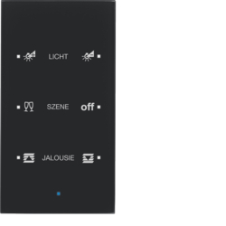 SENSOR SZKLANY DOTYKOWY POTRÓJNY KONFIGUROWALNY SZKŁO CZARNE TS  - HAGER - 75143935
