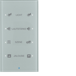 SENSOR SZKLANY DOTYKOWY POCZWÓRNY KONFIGUROWALNY SZKŁO ALU TS  - HAGER - 75144134
