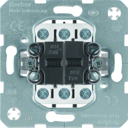 ŁĄCZNIK PODWÓJNY SCHODOWY UNIWERSALNY DWUKLAWISZOWY MECHANIZM ZACISKI ŚRUBOWE ONE.PLATFORM - HAGER - 53303808
