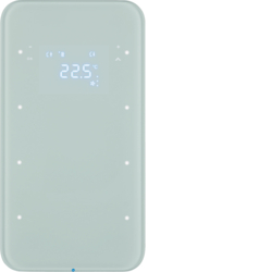 SENSOR DOTYKOWY POTRÓJNY Z REGULATOREM TEMPERATURY BIAŁY SZKŁO R.1  - HAGER - 75643060
