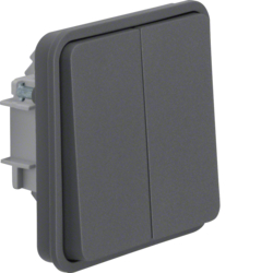 ŁĄCZNIK ŚWIECZNIKOWY WSPÓLNE ZACISKI WEJŚCIOWE IP55 SZARY W.1 - HAGER - 30553515