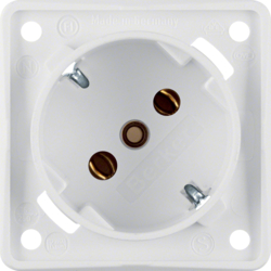 GNIAZDO SCHUKO 45° MECHANIZM BIAŁY MAT INTEGRO FLOW - HAGER - 841852522
