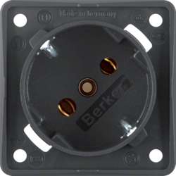 GNIAZDO SCHUKO 45° MECHANIZM ANTRACYT MAT INTEGRO FLOW  - HAGER - 841852525