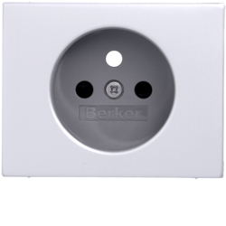 ELEMENT CENTRALNY DO GNIAZDA Z UZIEMIENIEM Z PRZYSŁONAMI ALUMINIUM K.5 - HAGER - 3965757003
