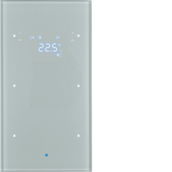 SENSOR PODWÓJNY Z RTR SZKŁO ALU TS SENSOR KNX  - HAGER - 75642034