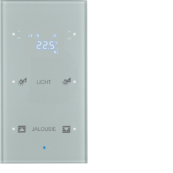 SENSOR PODWÓJNY Z RTR KONFIGUROWALNY SZKŁO ALU TS SENSOR KNX - HAGER - 75642134