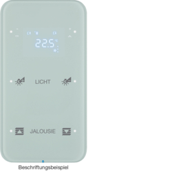SENSOR DOTYKOWY PODWÓJNY Z REGULATOREM TEMPERATURY KONFIGUROWALNY BIAŁY SZKŁO R.1  - HAGER - 75642160