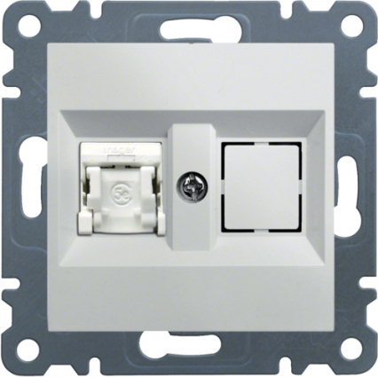 GNIAZDO 1XRJ45 KAT.6 UTP BIAŁY LUMINA 2 - HAGER - WL2150